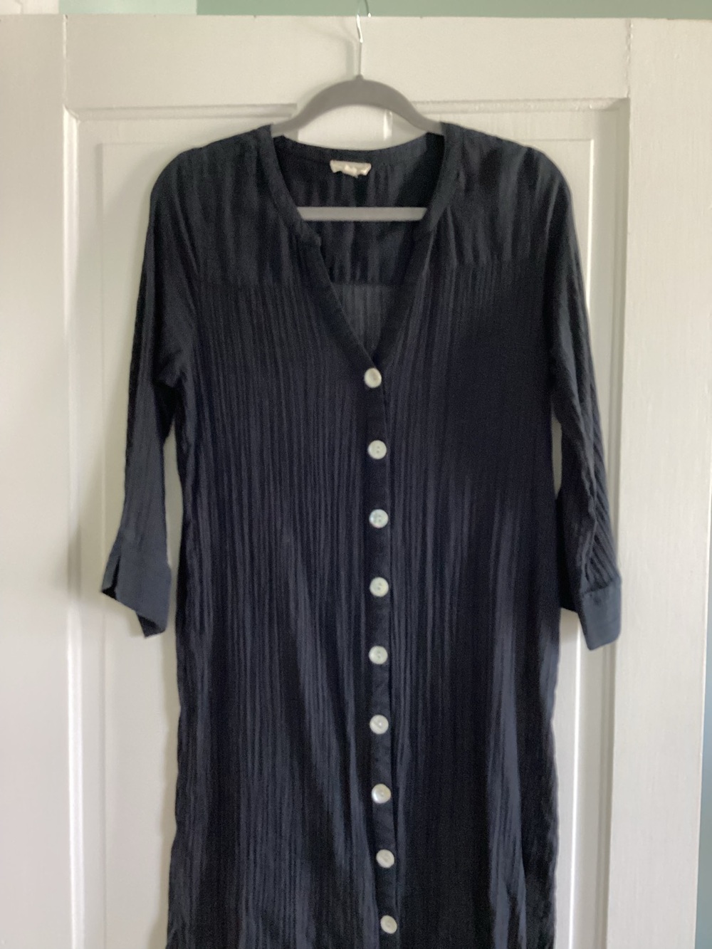 Black Garnet Hill Cotton Coverup